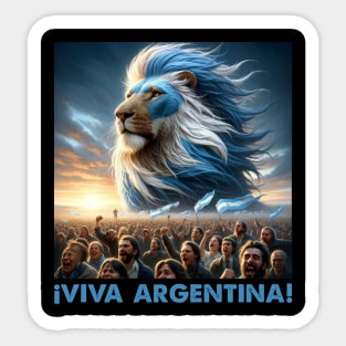 Argentina Flag Colors Javier Milei Lion Sticker